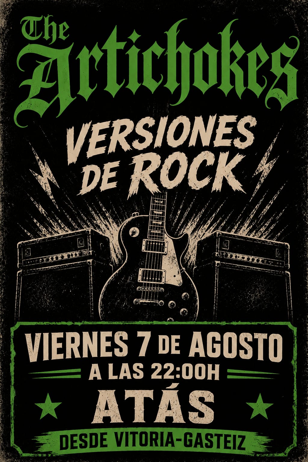 The Artichokes · Versiones de rock · Viernes 7 de agosto a las 22:00 · Atás · desde Vitoria-Gasteiz